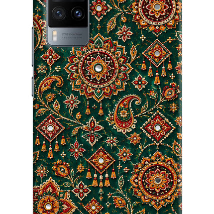 Green Pataka Vivo X60 Hard Case Back Cover by Casekaro