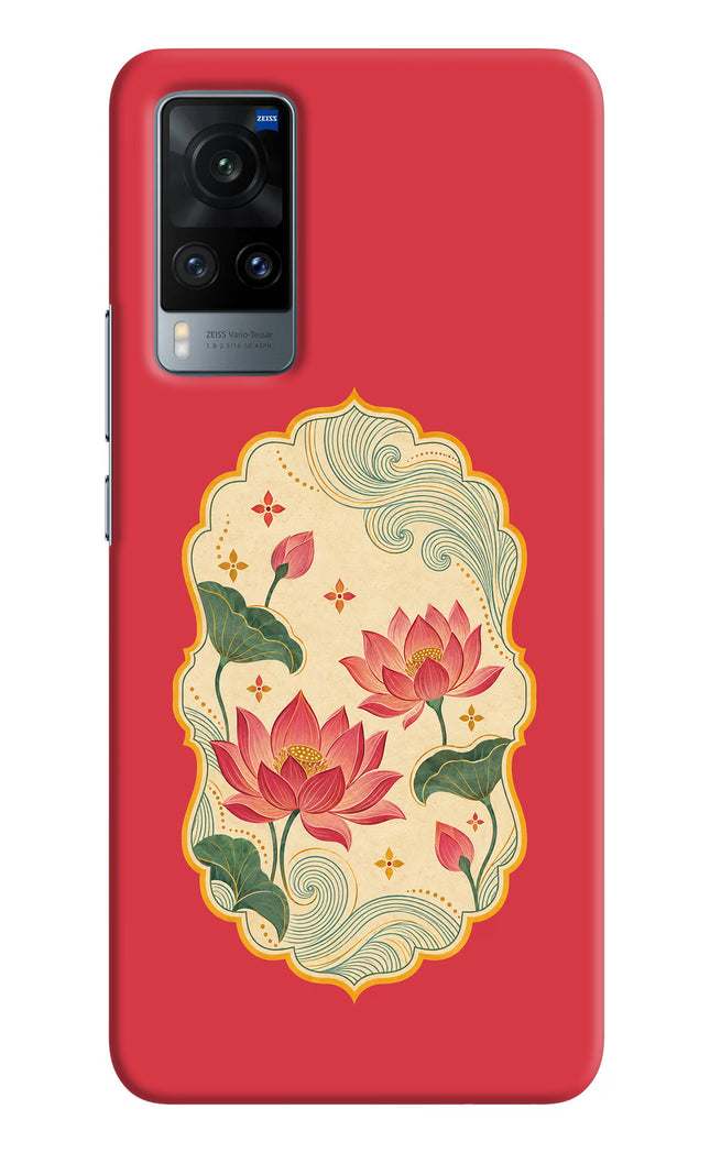 Pink Lotus Vivo X60 Hard Case Back Cover by Casekaro