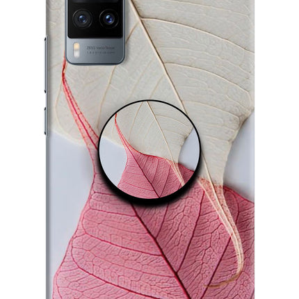White Pink Leaf Vivo X60 Pop Case by Casekaro