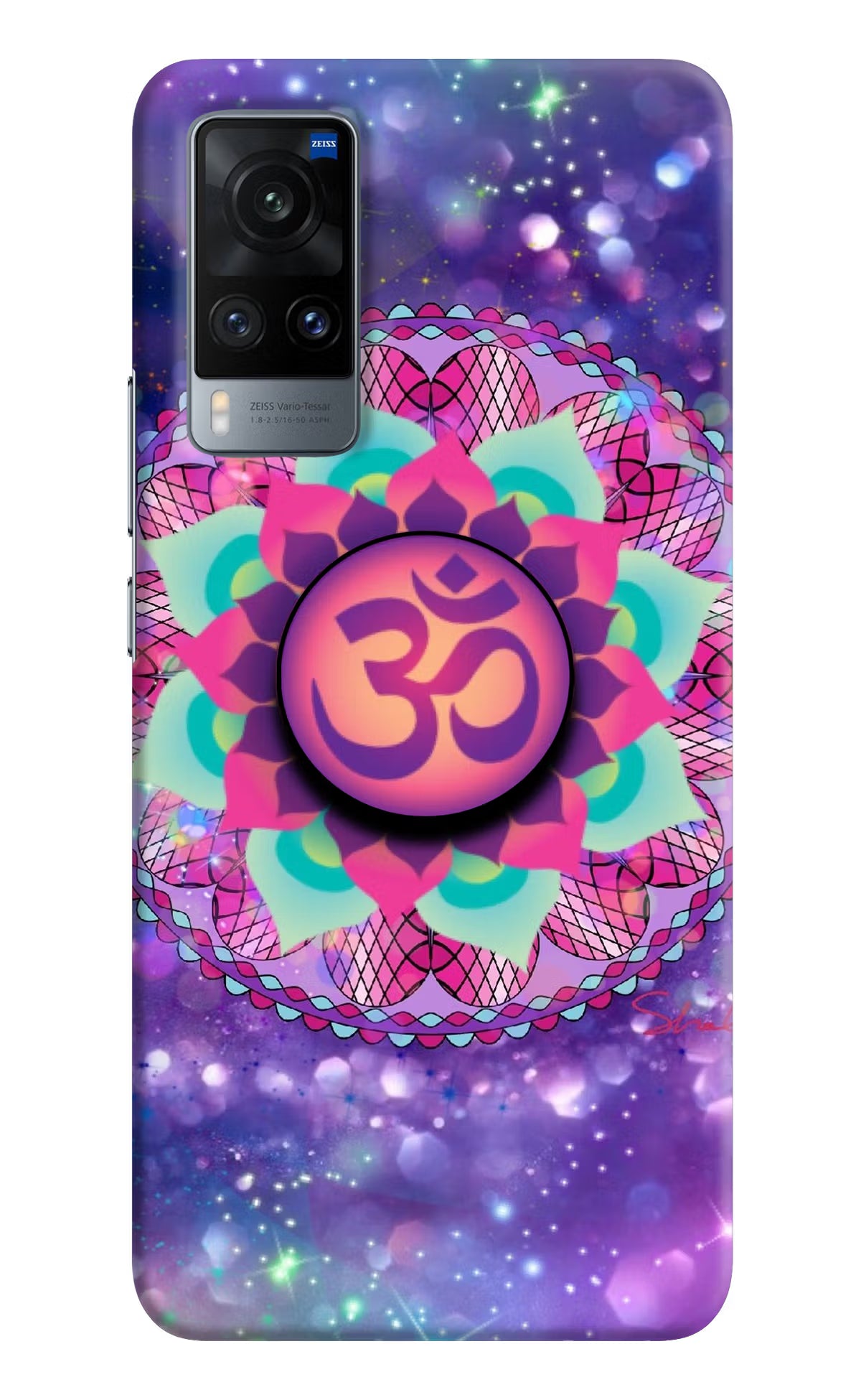 Om Purple Vivo X60 Pop Case by Casekaro