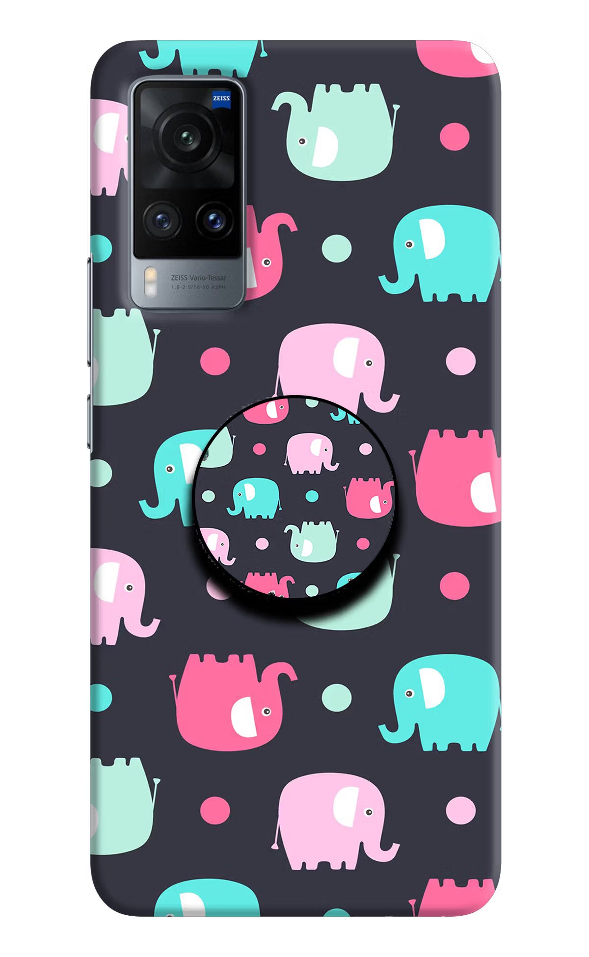Baby Elephants Vivo X60 Pop Case by Casekaro