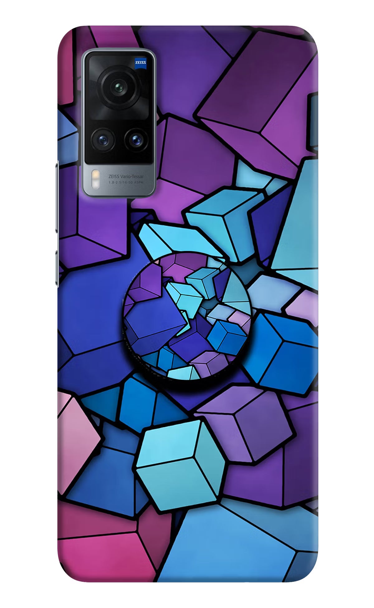Cubic Abstract Vivo X60 Pop Case by Casekaro