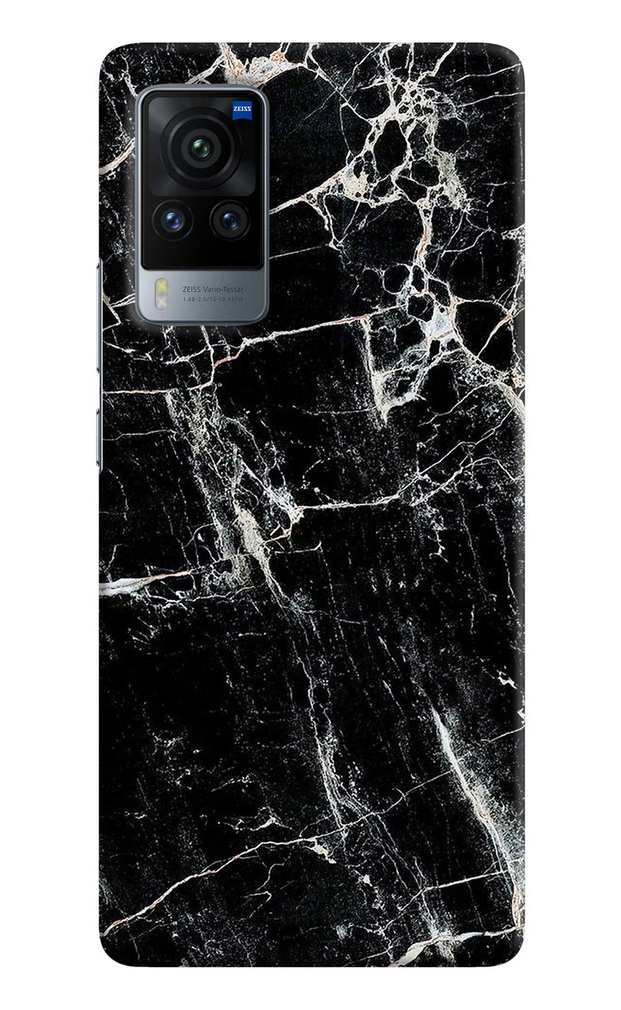 Black Marble Texture Vivo X60 Pro Back Cover, Hard case
