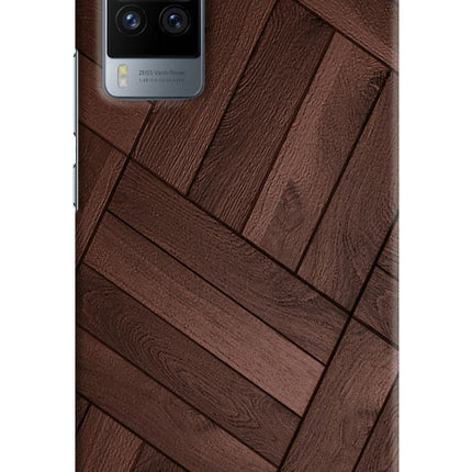 Wooden Texture Design Vivo X60 Pro Hard Case Back Cover by Casekaro