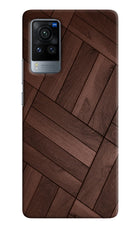Wooden Texture Design Vivo X60 Pro Hard Case Back Cover by Casekaro