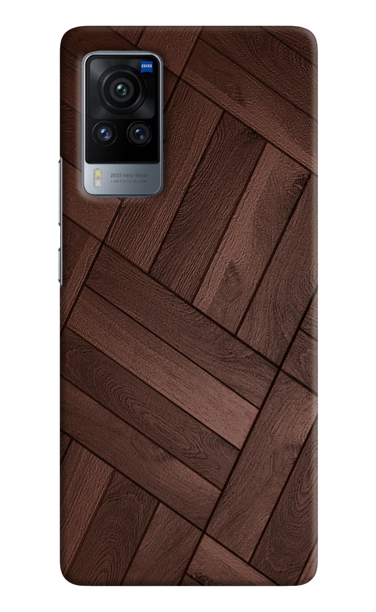 Wooden Texture Design Vivo X60 Pro Hard Case Back Cover by Casekaro