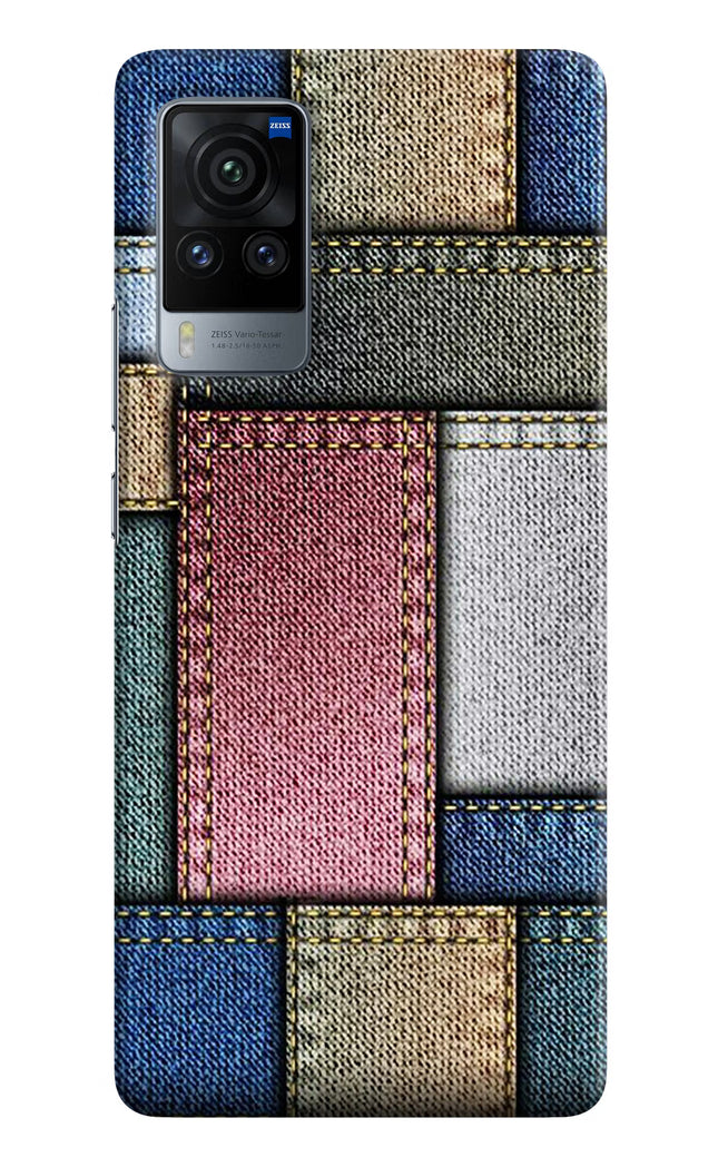 Multicolor Jeans Vivo X60 Pro Hard Case Back Cover by Casekaro