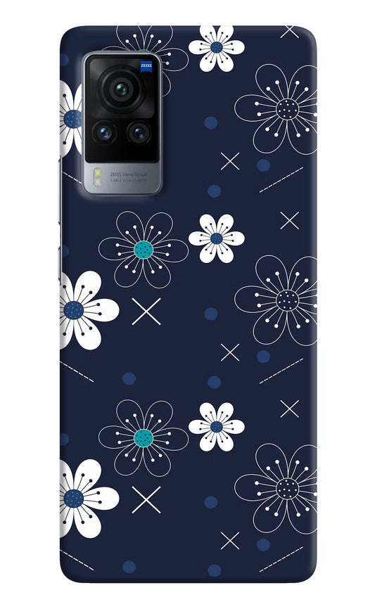 Flowers Vivo X60 Pro Hard Case Back Cover by Casekaro