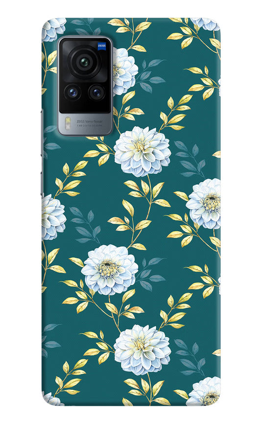 Flowers Vivo X60 Pro Hard Case Back Cover by Casekaro