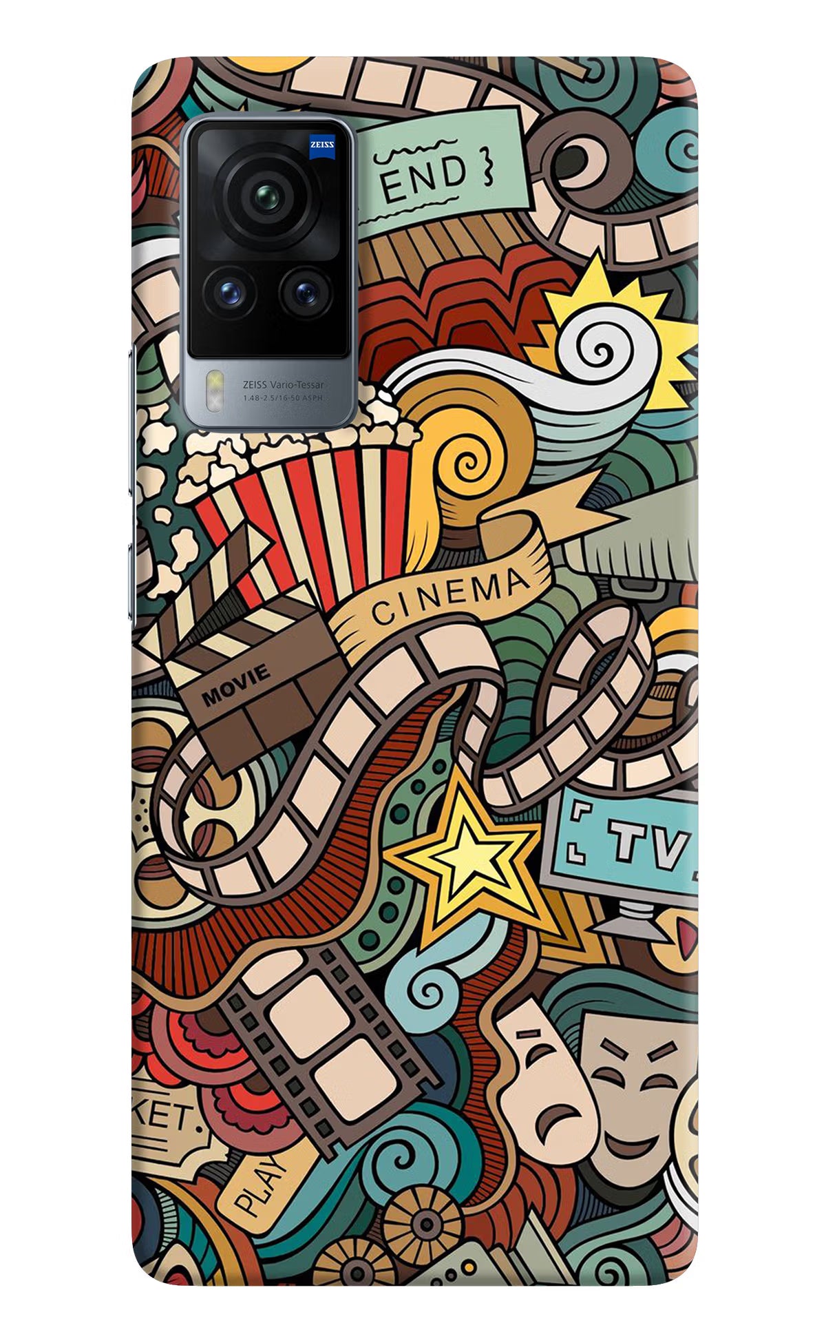 Cinema Abstract Vivo X60 Pro Hard Case Back Cover by Casekaro
