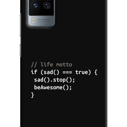 Life Motto Code Vivo X60 Pro Hard Case Back Cover by Casekaro