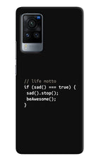 Life Motto Code Vivo X60 Pro Hard Case Back Cover by Casekaro