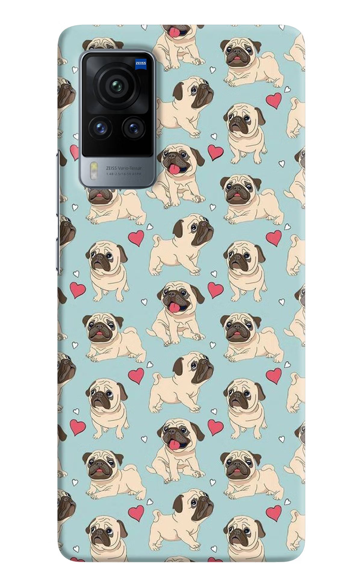 Pug Dog Vivo X60 Pro Hard Case Back Cover by Casekaro