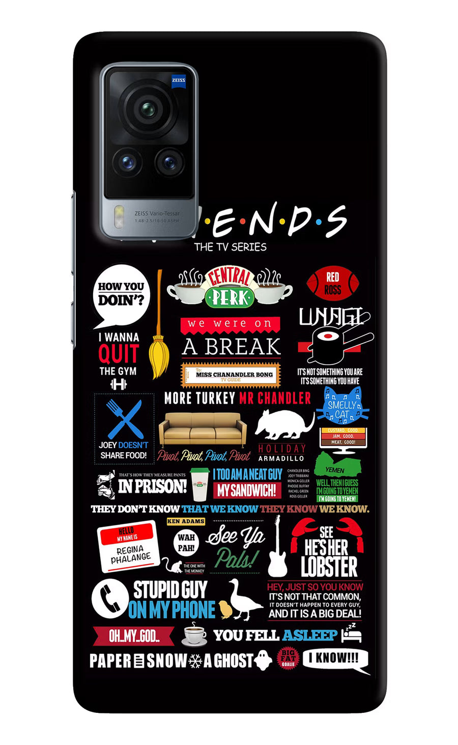 FRIENDS Vivo X60 Pro Back Cover, Hard case