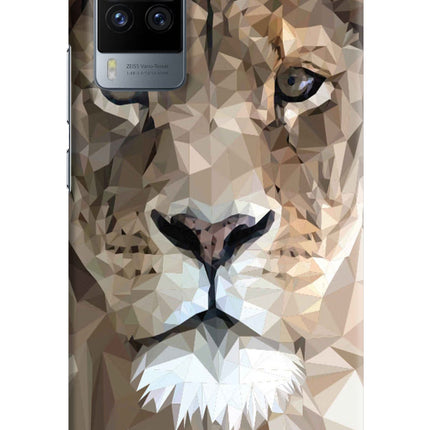 Lion Art Vivo X60 Pro Hard Case Back Cover by Casekaro