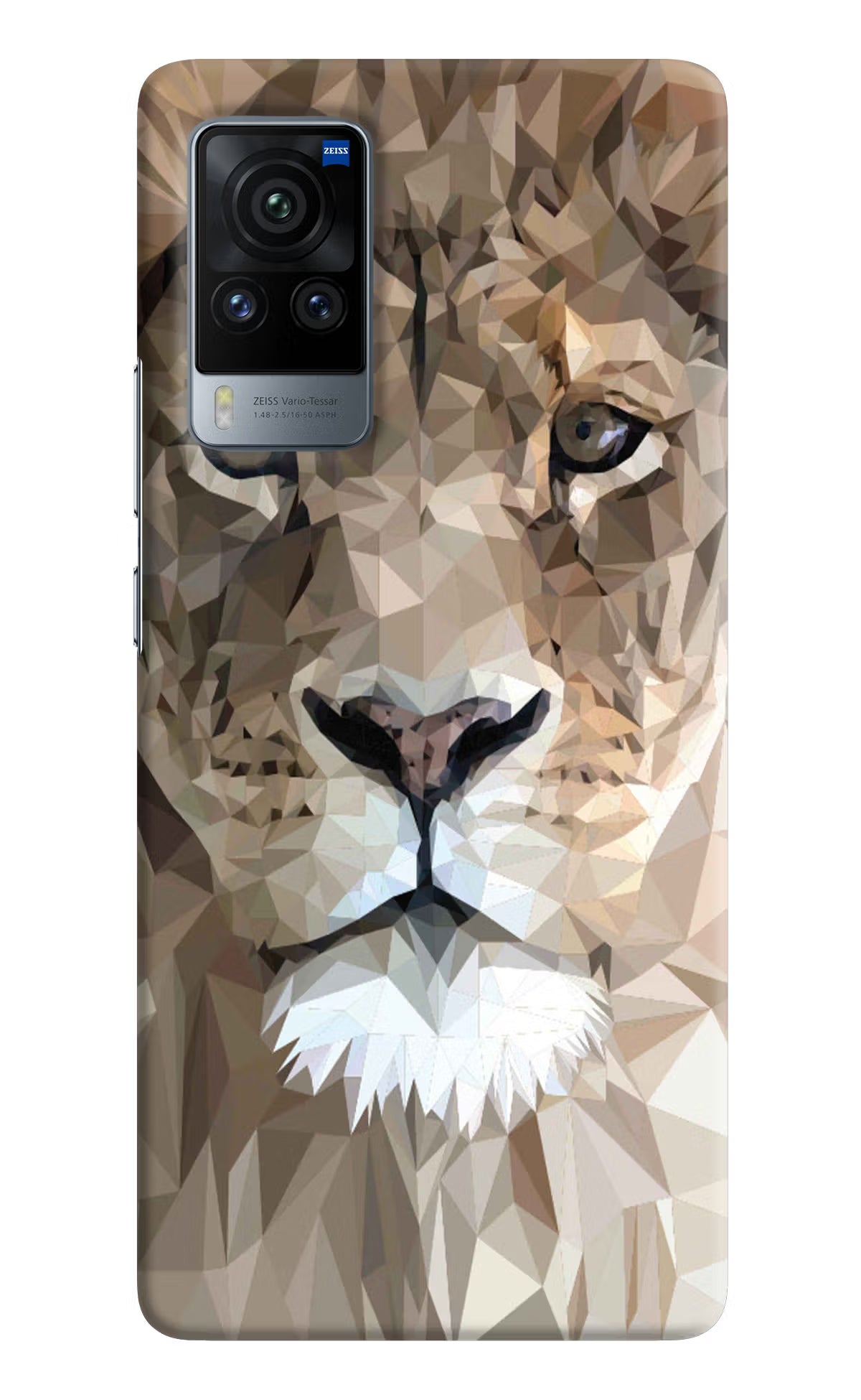 Lion Art Vivo X60 Pro Hard Case Back Cover by Casekaro