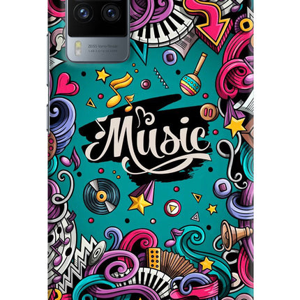 Music Graffiti Vivo X60 Pro Hard Case Back Cover by Casekaro