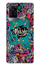 Music Graffiti Vivo X60 Pro Hard Case Back Cover by Casekaro