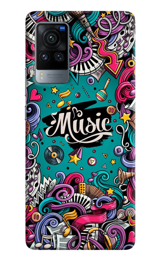 Music Graffiti Vivo X60 Pro Hard Case Back Cover by Casekaro