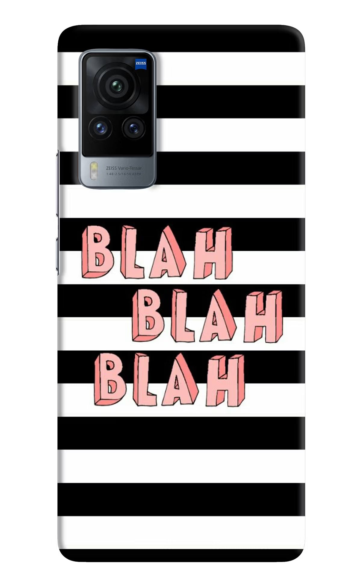 Blah Blah Blah Vivo X60 Pro Hard Case Back Cover by Casekaro
