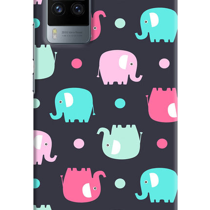 Elephants Vivo X60 Pro Hard Case Back Cover by Casekaro