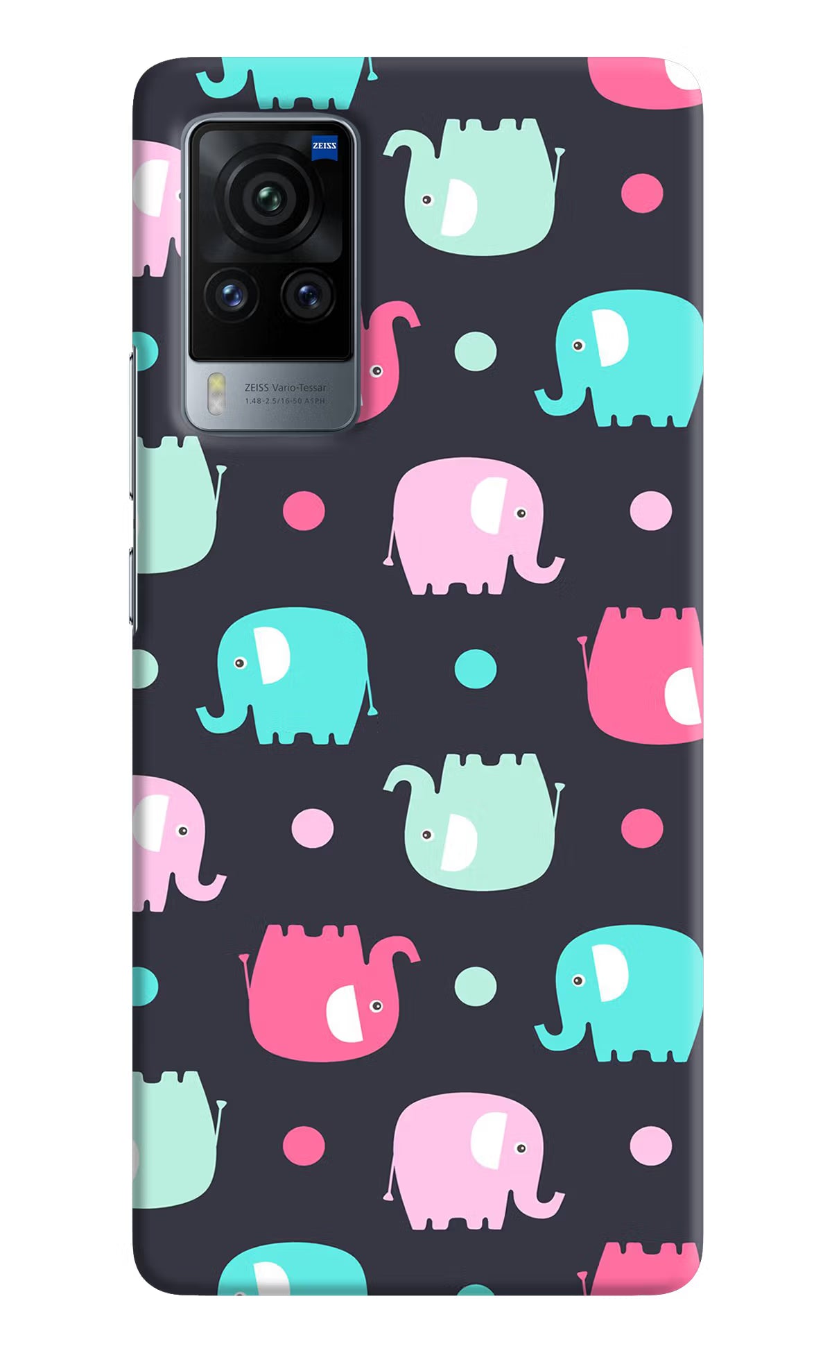 Elephants Vivo X60 Pro Hard Case Back Cover by Casekaro