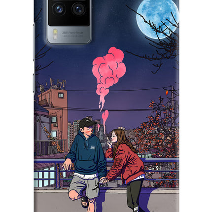 Chilling Couple Vivo X60 Pro Hard Case Back Cover by Casekaro
