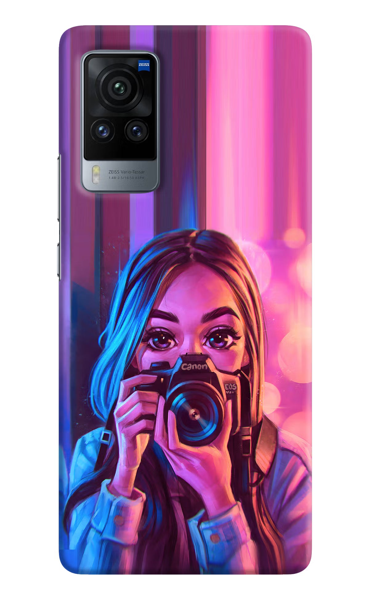 Girl Photographer Vivo X60 Pro Hard Case Back Cover by Casekaro