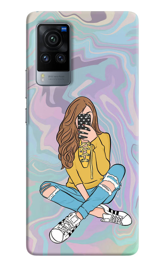 Selfie Girl Vivo X60 Pro Hard Case Back Cover by Casekaro