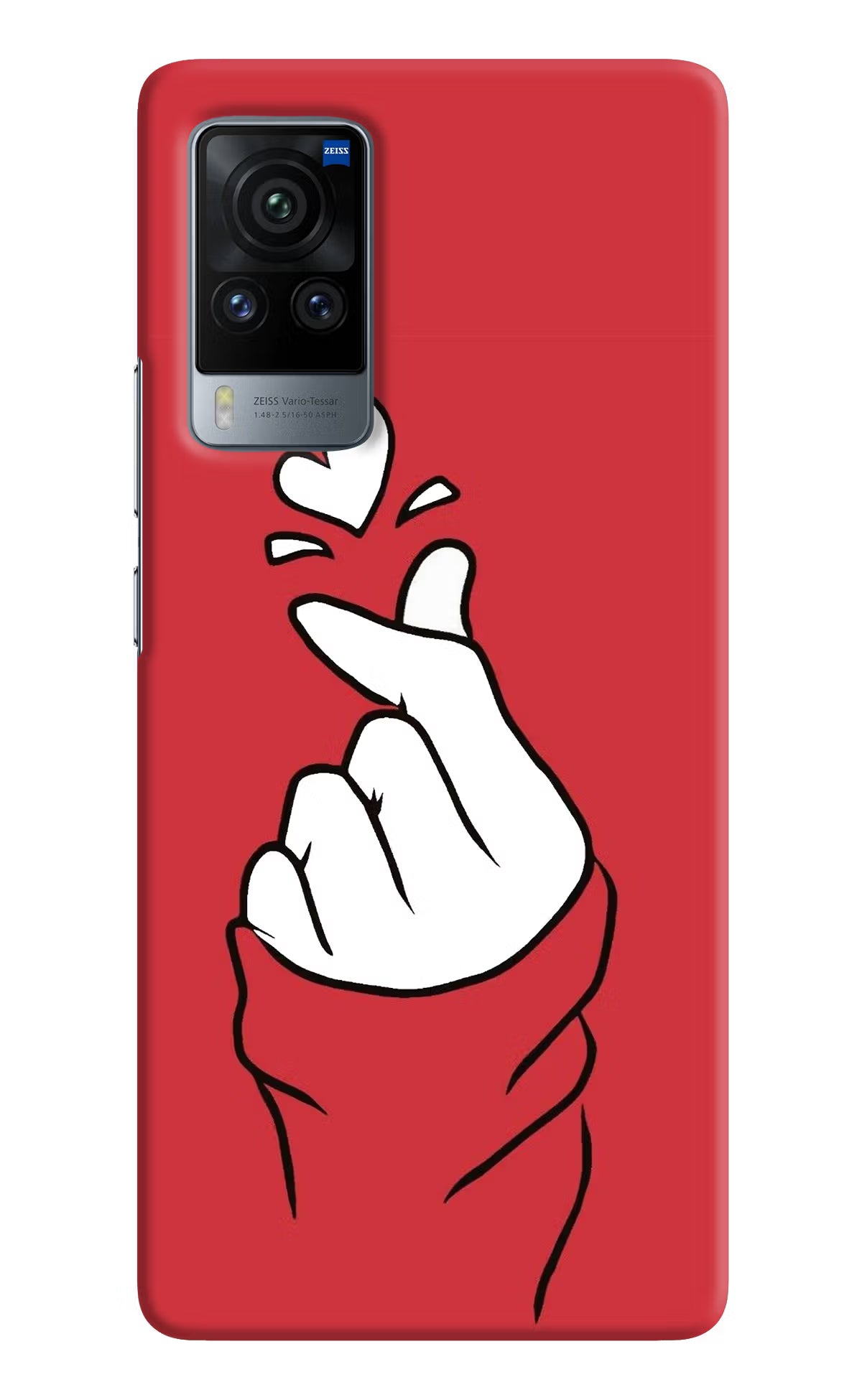 Korean Love Sign Vivo X60 Pro Hard Case Back Cover by Casekaro