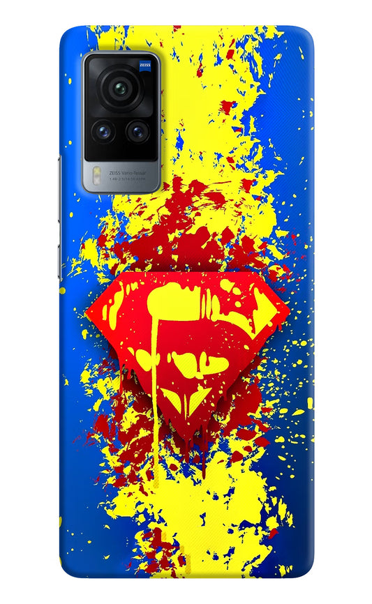 Superman logo Vivo X60 Pro Hard Case Back Cover by Casekaro