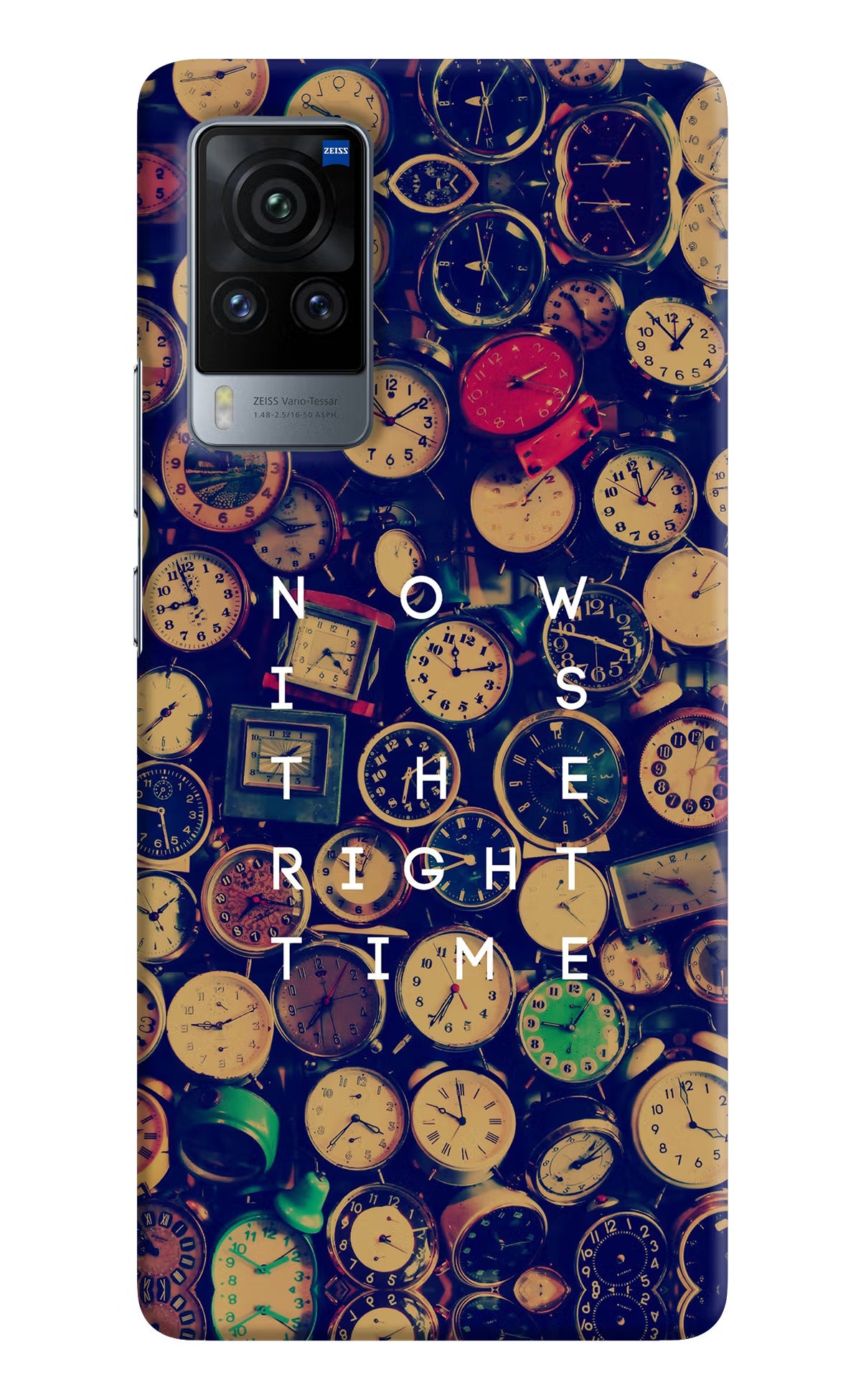Now is the Right Time Quote Vivo X60 Pro Hard Case Back Cover by Casekaro