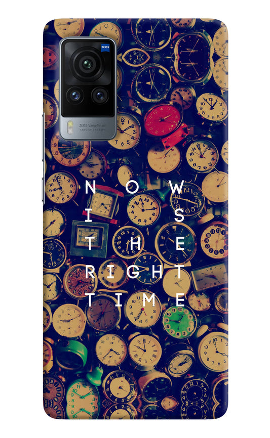 Now is the Right Time Quote Vivo X60 Pro Hard Case Back Cover by Casekaro