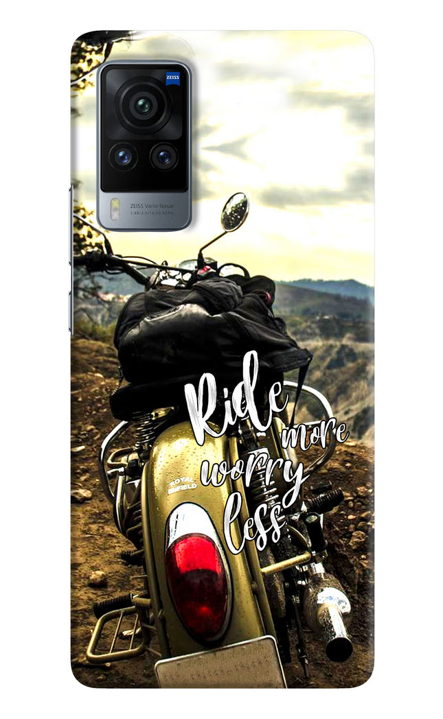 Ride More Worry Less Vivo X60 Pro Hard Case Back Cover by Casekaro