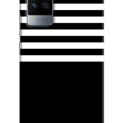 Black and White Print Vivo X60 Pro Hard Case Back Cover by Casekaro