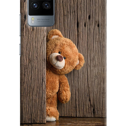 Teddy Wooden Vivo X60 Pro Hard Case Back Cover by Casekaro