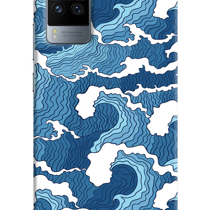 Blue Waves Vivo X60 Pro Hard Case Back Cover by Casekaro