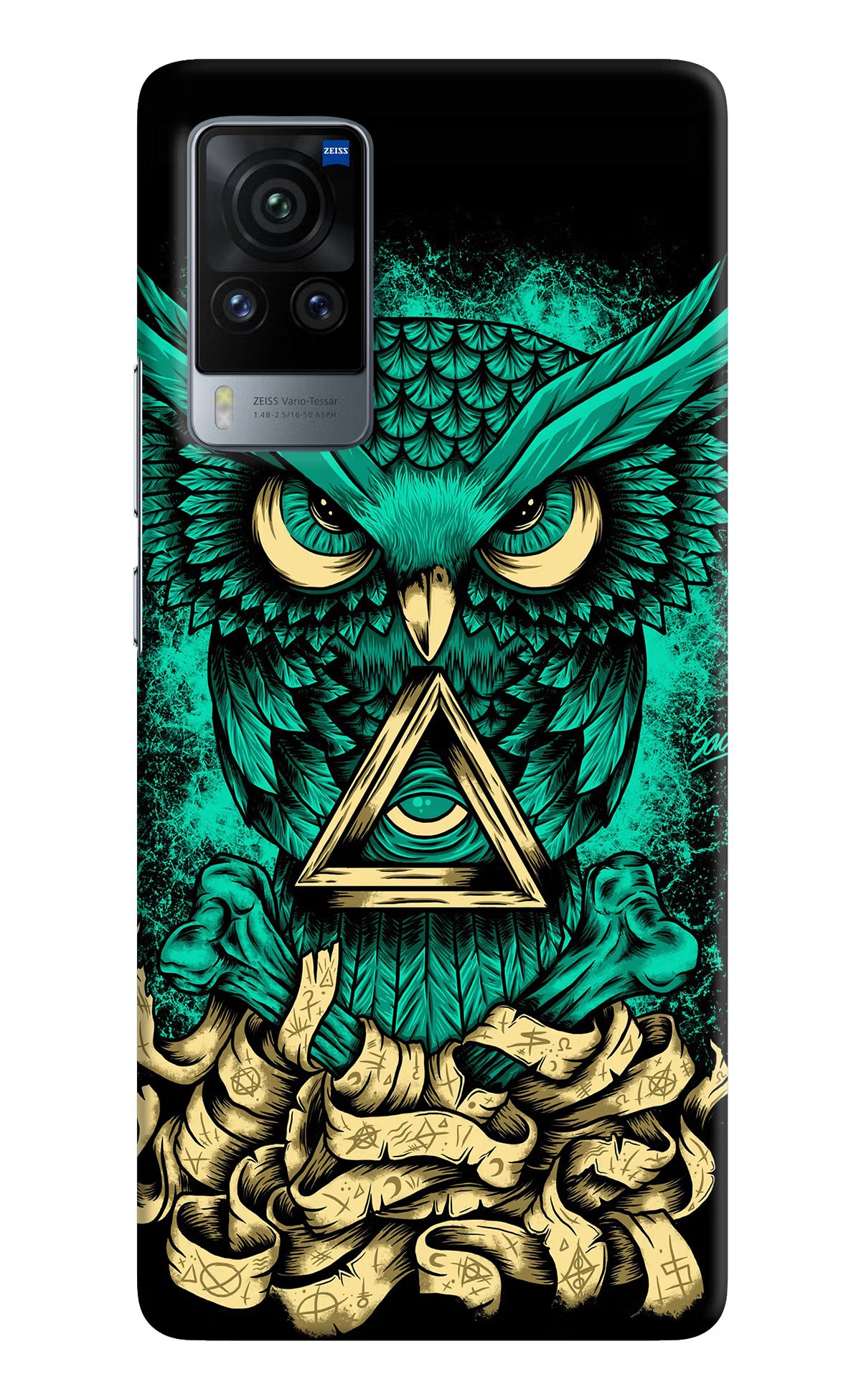 Green Owl Vivo X60 Pro Hard Case Back Cover by Casekaro