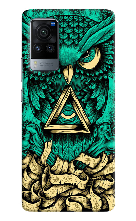 Green Owl Vivo X60 Pro Hard Case Back Cover by Casekaro