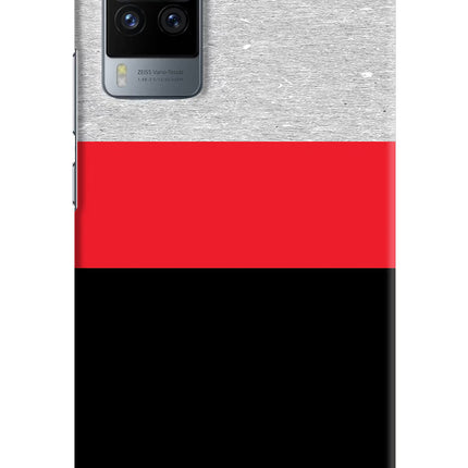 Tri Color Pattern Vivo X60 Pro Hard Case Back Cover by Casekaro