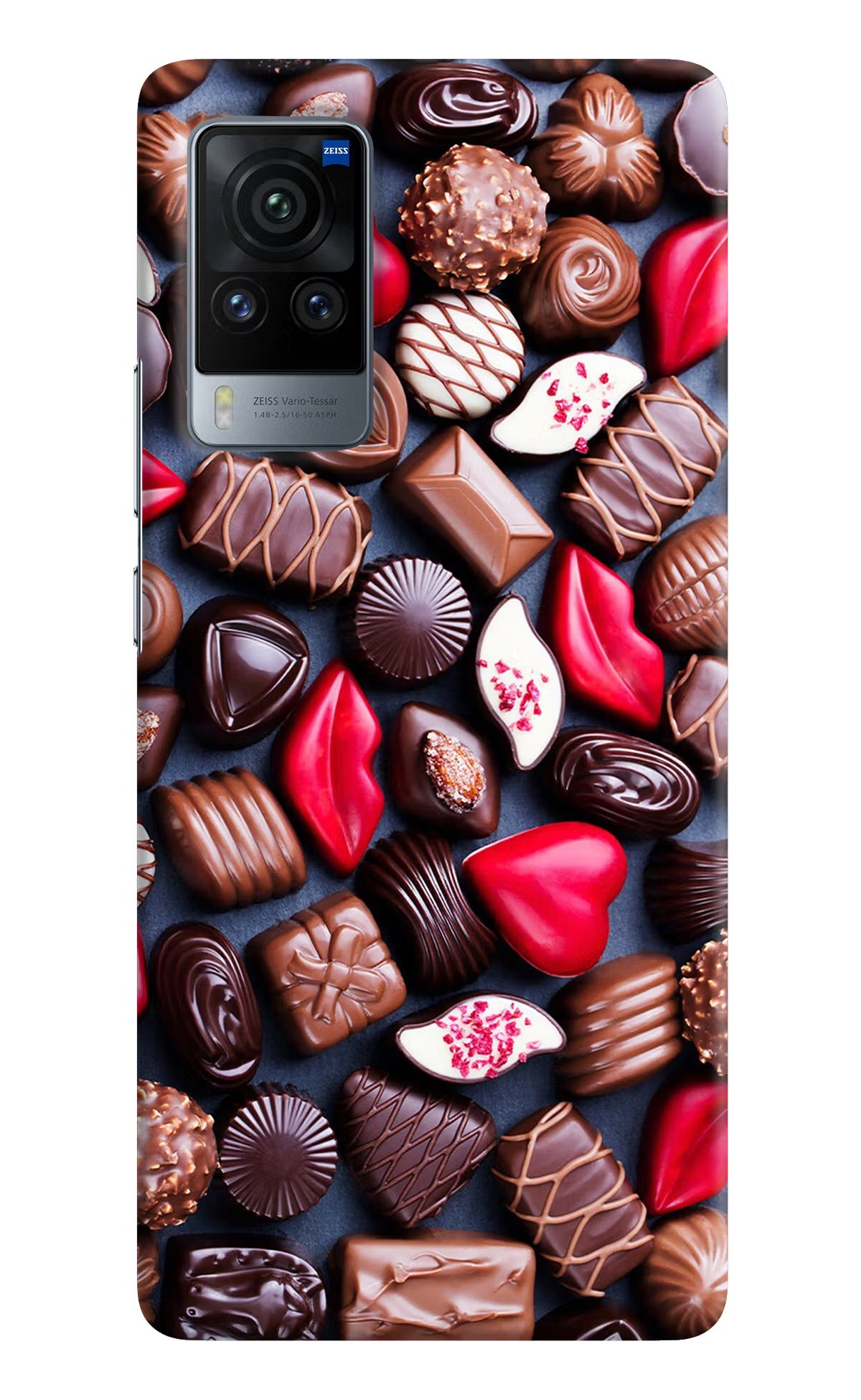 Chocolates Vivo X60 Pro Hard Case Back Cover by Casekaro