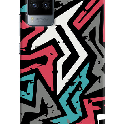Geometric Graffiti Vivo X60 Pro Hard Case Back Cover by Casekaro
