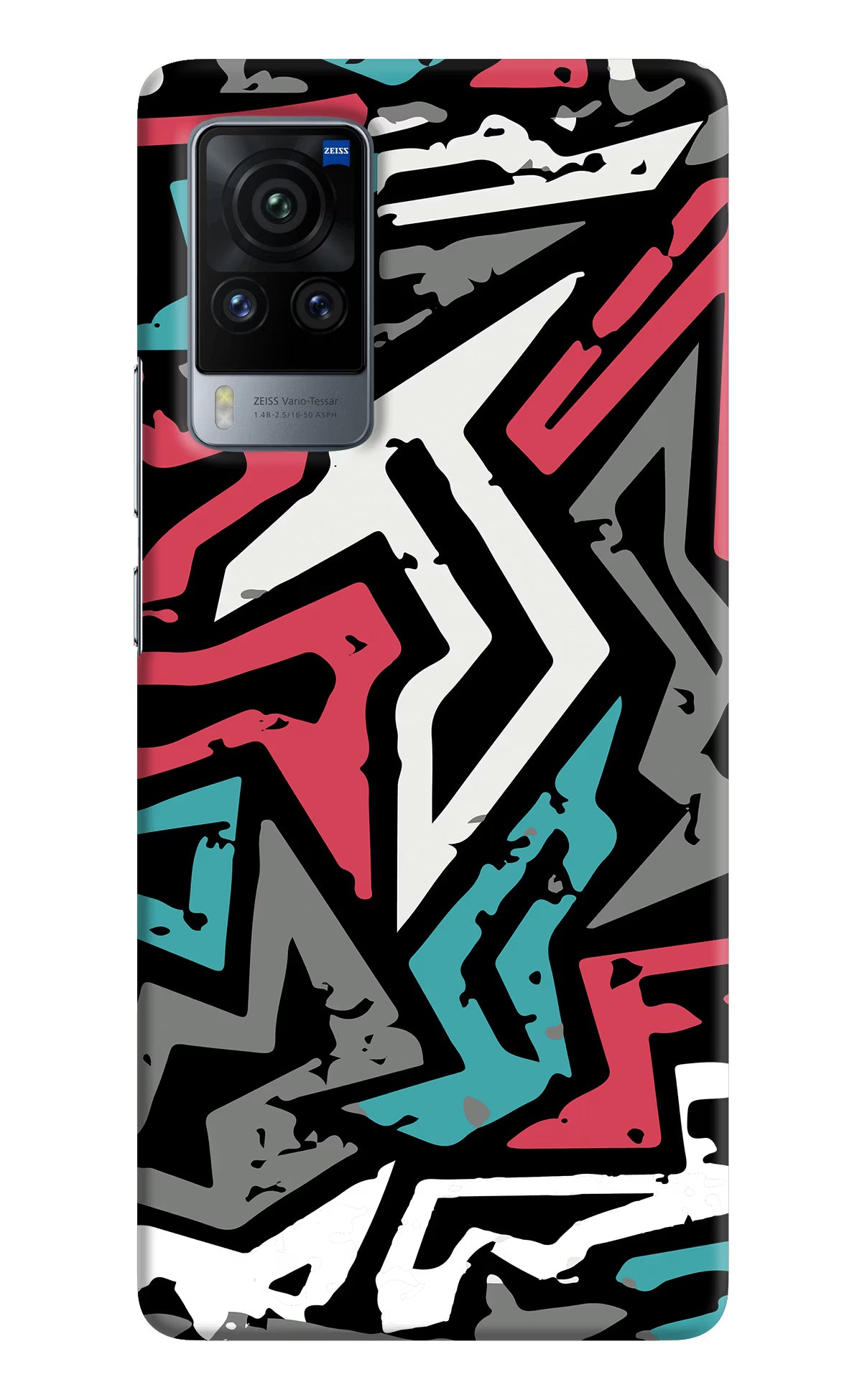 Geometric Graffiti Vivo X60 Pro Hard Case Back Cover by Casekaro