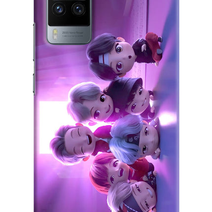 BTS Chibi Vivo X60 Pro Hard Case Back Cover by Casekaro