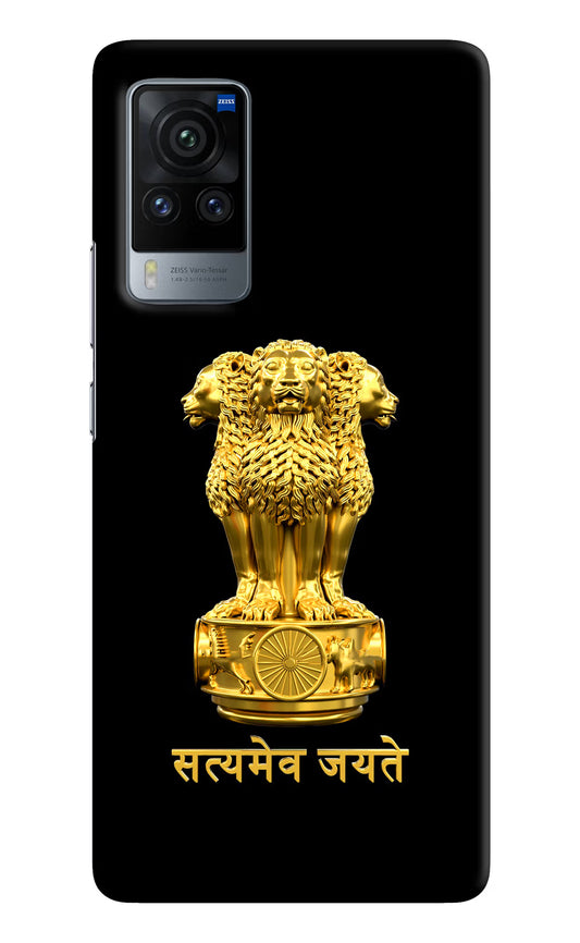 Satyamev Jayate Golden Vivo X60 Pro Hard Case Back Cover by Casekaro
