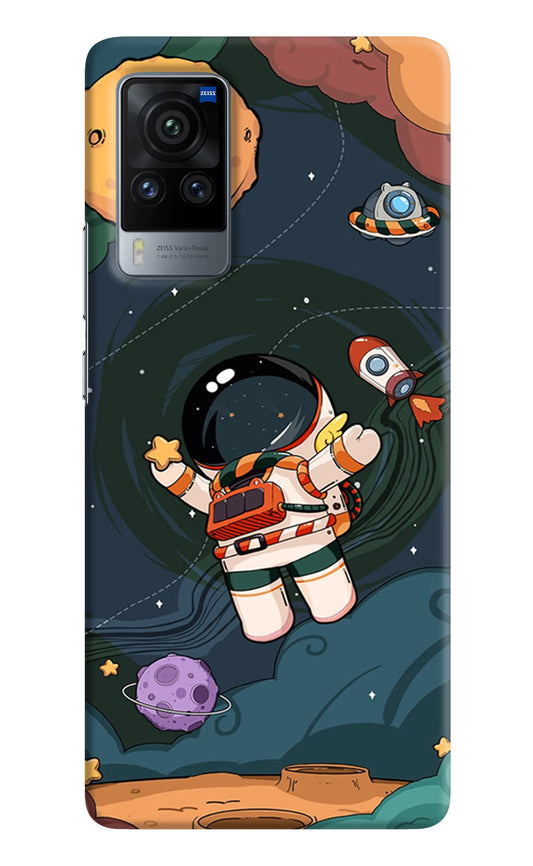 Cartoon Astronaut Vivo X60 Pro Hard Case Back Cover by Casekaro