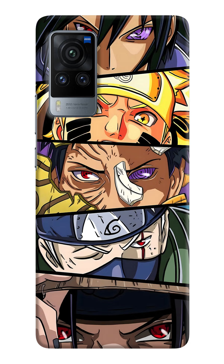 Naruto Character Vivo X60 Pro Back Cover, Hard case