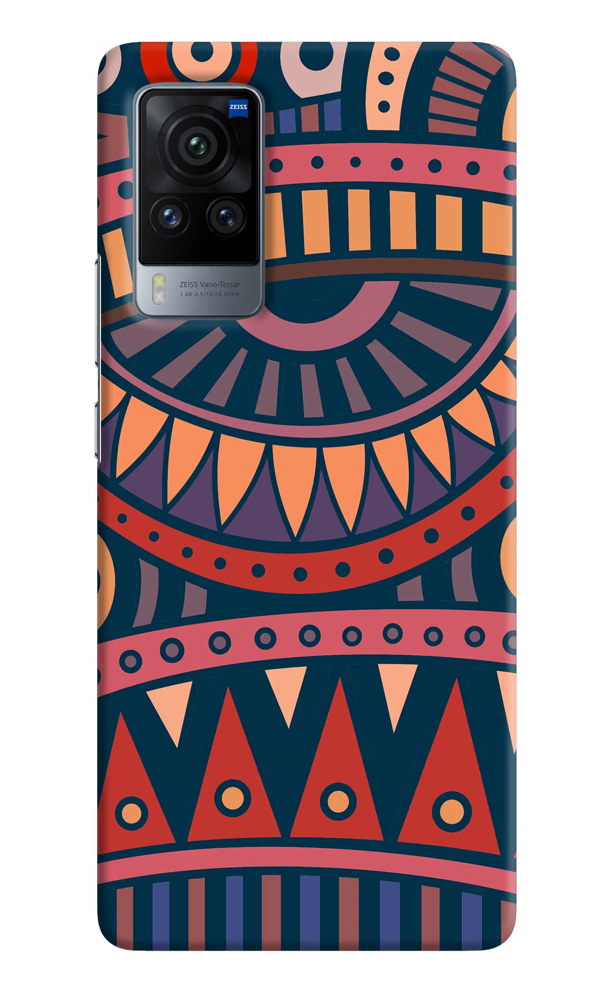 African Culture Design Vivo X60 Pro Hard Case Back Cover by Casekaro