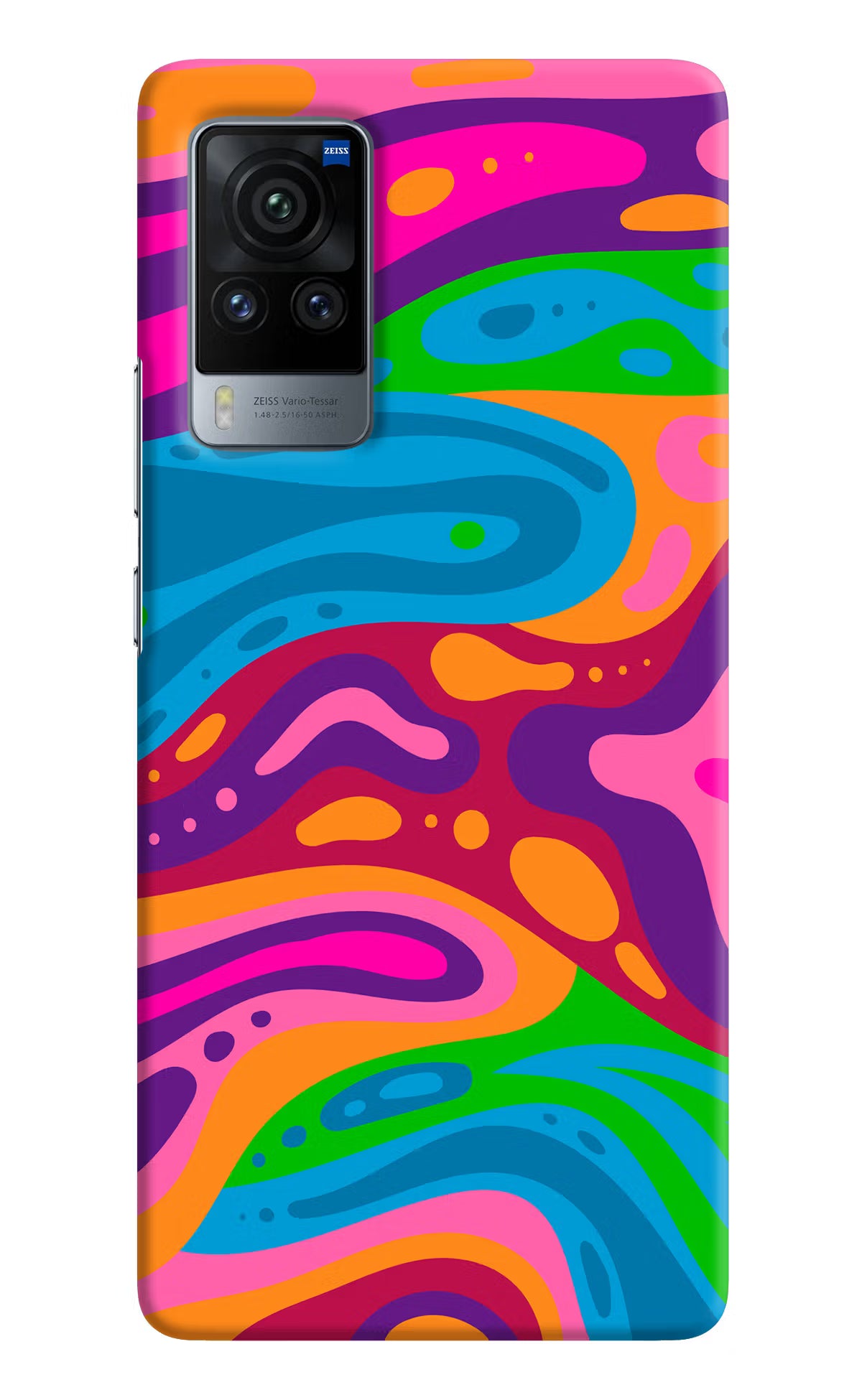Trippy Pattern Vivo X60 Pro Hard Case Back Cover by Casekaro