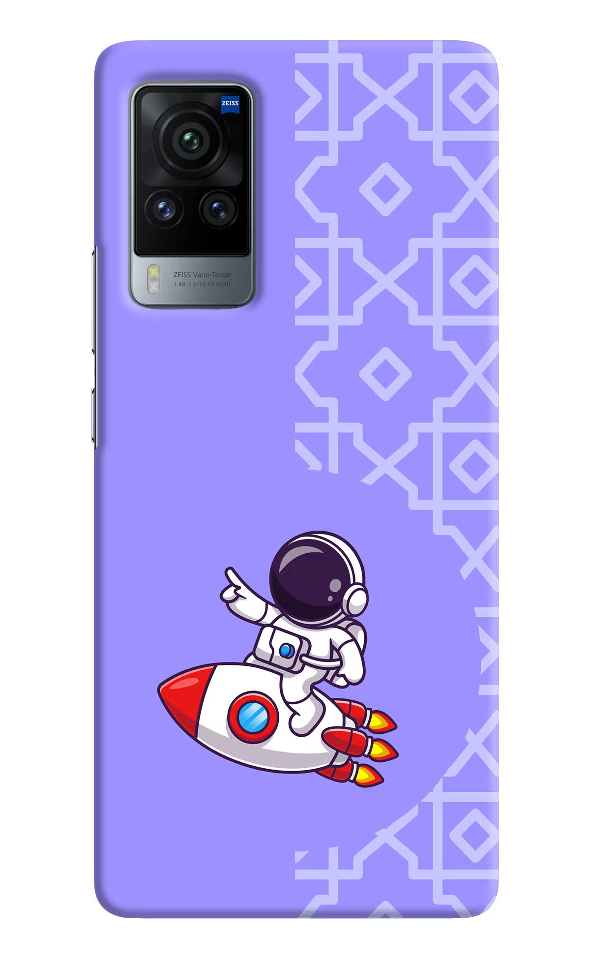Cute Astronaut Vivo X60 Pro Hard Case Back Cover by Casekaro